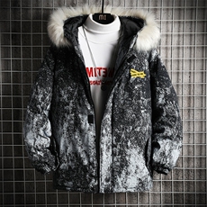MC49127-P135日系潮衣男大码派克服男工装服外套袄网格，男装棉衣，电商A040A