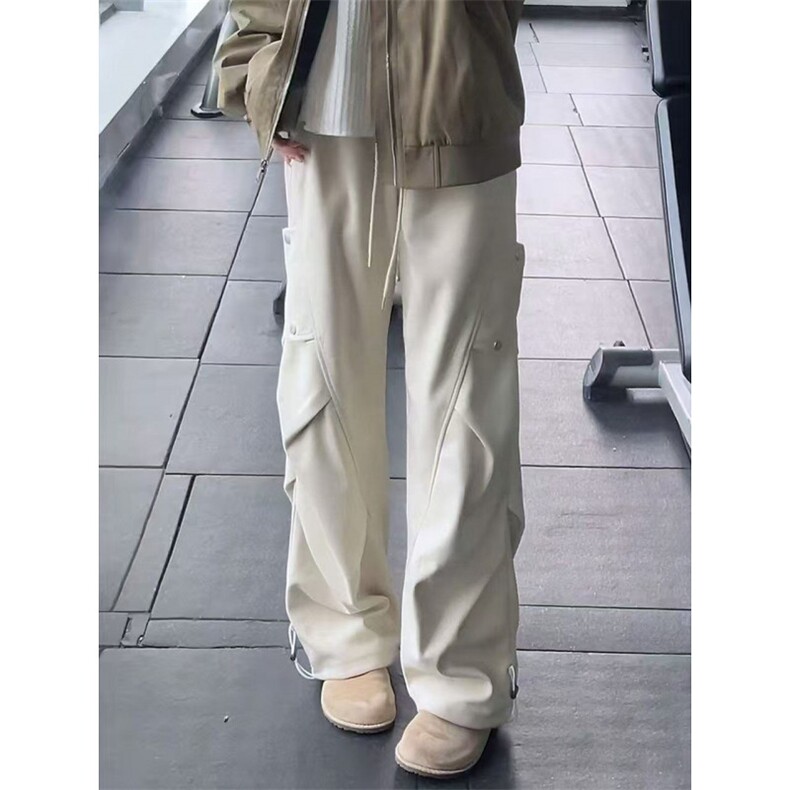 网图弯刀毛呢卫裤男款美式高街cleanfit裤子褶皱工装KZA401-特P52,男装休闲裤,星座1007（原301D）