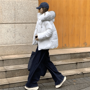 【高品质】可拆卸毛领羽绒棉服情侣美式厚外套棉衣2568特P90网图图片