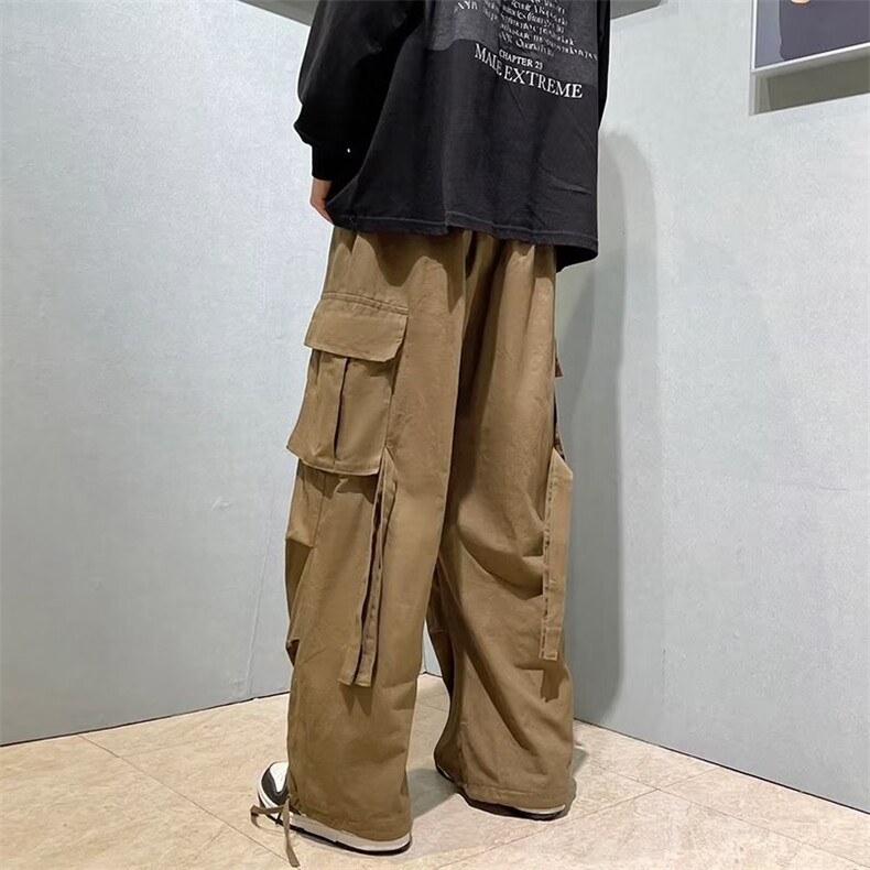美式工装裤男宽松抽绳束脚裤秋季潮牌高街情侣休闲长裤k3526-p38,男装休闲裤,星座1008