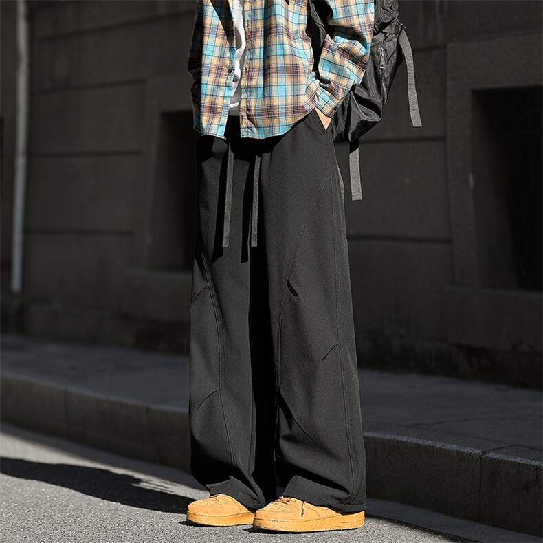 2025休闲男裤秋冬新款复合加厚款直筒松紧伞兵裤1668-2-特P44，男装休闲裤，星座1006-1