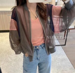 二面穿网纱防晒图片