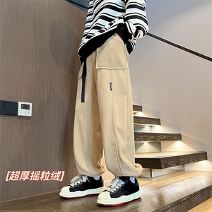 B266-Z213-P50控68 冬季新款宽松休闲灯芯绒加绒加厚长裤休闲裤图片