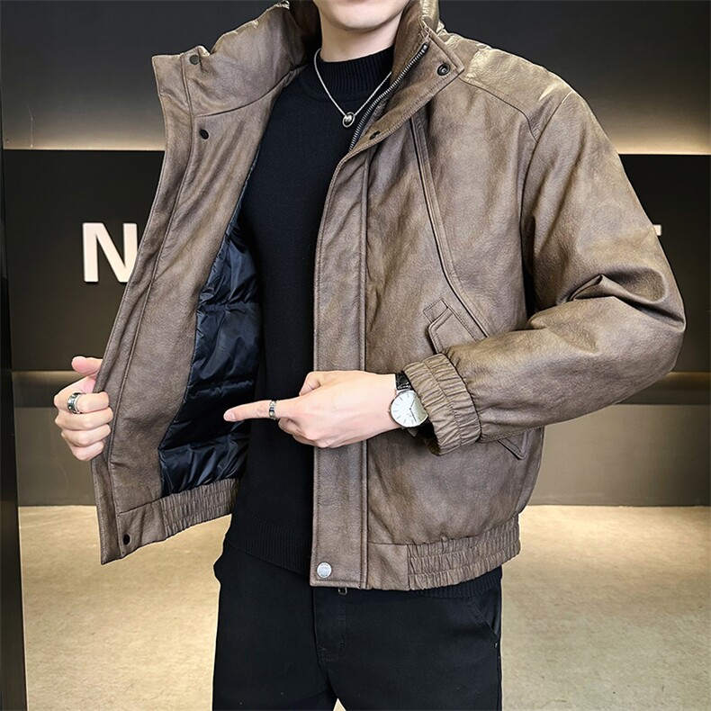 标50白鸭绒扎染皮羽绒服男冬季外套现货C317-Y9966-P215,男装羽绒服,电商C317