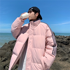 ！冬季条纹五防立领加绒加厚棉衣情侣撞色棉服外套MY7777-p68，男装棉衣，星座610B-1