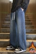 冬季加绒加厚牛仔裤男棉裤秋裤保暖抗寒宽松直筒裤子113-1-P46，男装牛仔裤，星座1006-1