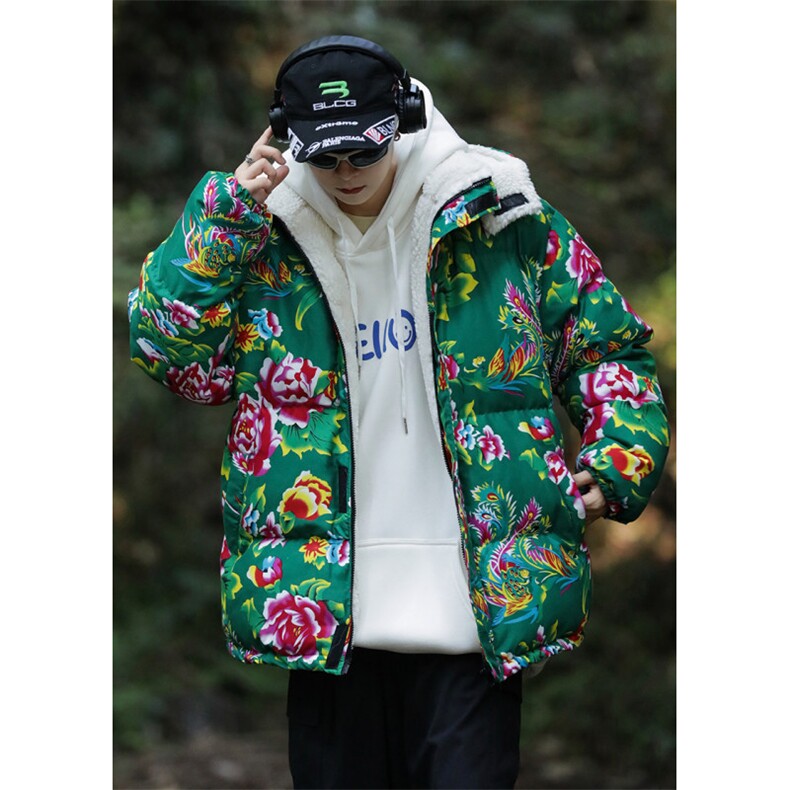A1情侣连帽新中式团队表演出汉服羊羔毛边棉衣棉服保暖上款大差,男装棉衣,星座115A(原星座507）