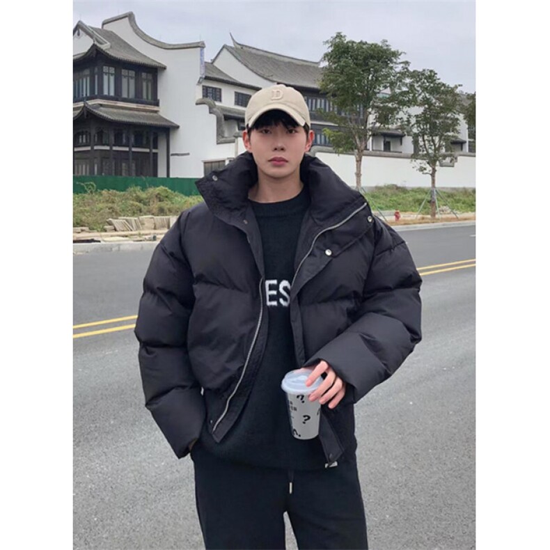 立领羽绒棉衣棉服男秋冬新款宽松保暖短款面包服MY215,男装棉衣,星座1116A（原606A-3）