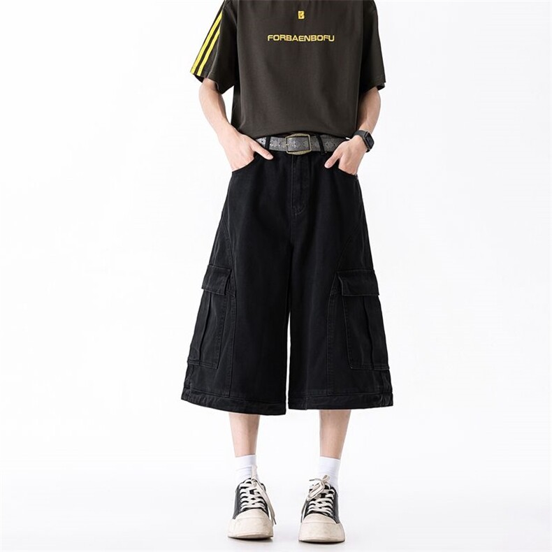 美式复古水洗做旧解构大口袋工装裤男女夏季XZ201-KZ048P55，男装工装外套，星座201