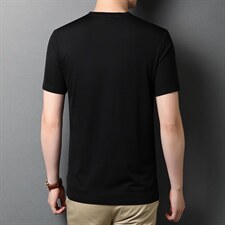 夏季新款V领纯色舒适短袖t恤男薄款时尚t血半袖男装纯色体恤P42，男装T恤，钱塘6003A(原)4033A