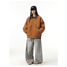网图美拉德冬装加厚加绒棉衣皮夹克保暖座山雕外套男H1167特P100，男装夹克，电商A341
