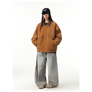 网图美拉德冬装加厚加绒棉衣皮夹克保暖座山雕外套男 H1167特P100图片