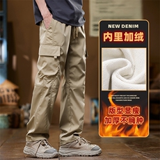 美式工装裤宽松直筒复古男户外休闲加绒长裤子Z9810-P50/加绒P55，男装工装外套，星座509