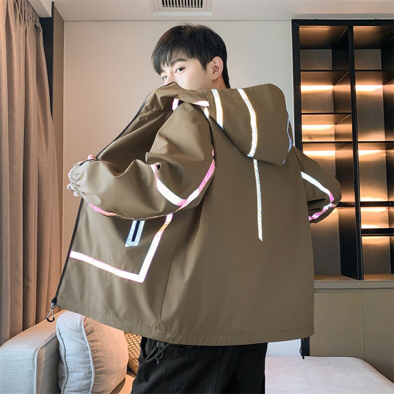 冲锋衣外套男2025春季新款宽松连帽休闲工装夹克潮流A02511-P85,男装夹克,星座308B-2