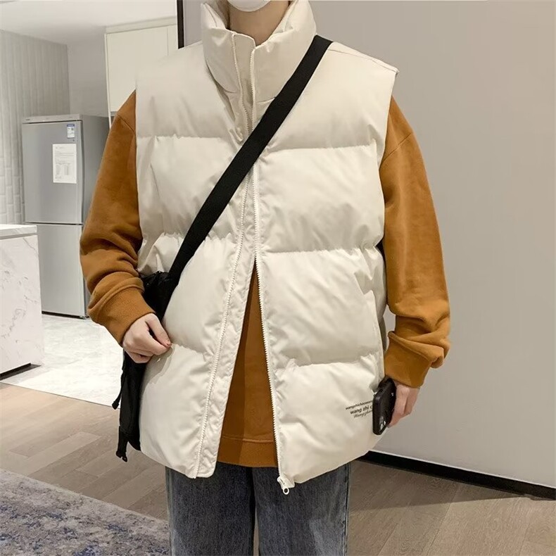 棉马甲男韩版潮流高街百搭2023冬季保暖ins宽松背心外套MF079-P47,男装背心/马甲,星座412-2
