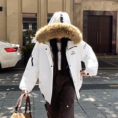 A580-P105明星同款新款大毛领工装棉衣潮牌加厚派克棉服，男装棉衣，星座911