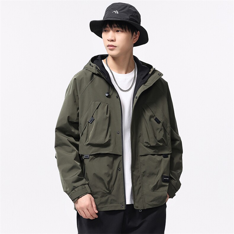 2025春秋季新款登山服男士夹克宽松潮流速干连帽外套F0913-P100,男装夹克,电商D215