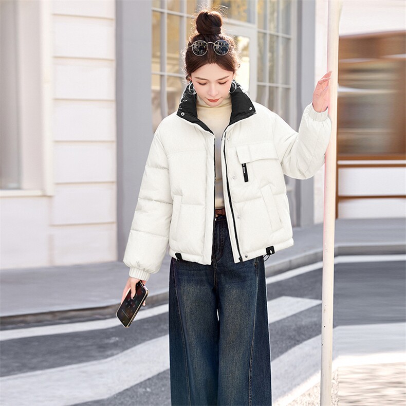 2025年冬季保暖棉衣休闲风立领短款,女装羽绒服,涵亦佰惠