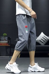 七分裤男士韩版潮流夏季薄款短裤7分裤宽松休闲牛仔裤7YD02图片