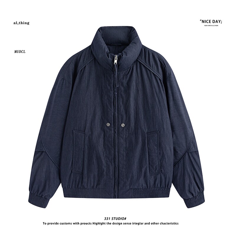平铺~新标90白鸭绒2025冬季美式立领羽绒服外套E119/P258,男装羽绒服,电商B331