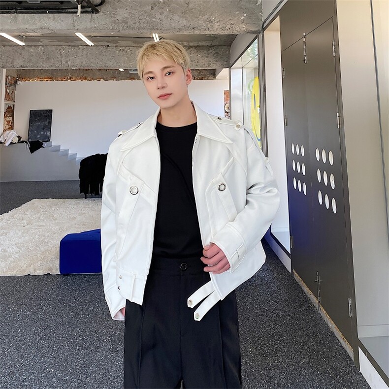 春季小众设计感夹克男短款工装痞帅网红高级感休闲外套256-P150,男装夹克,电商A345