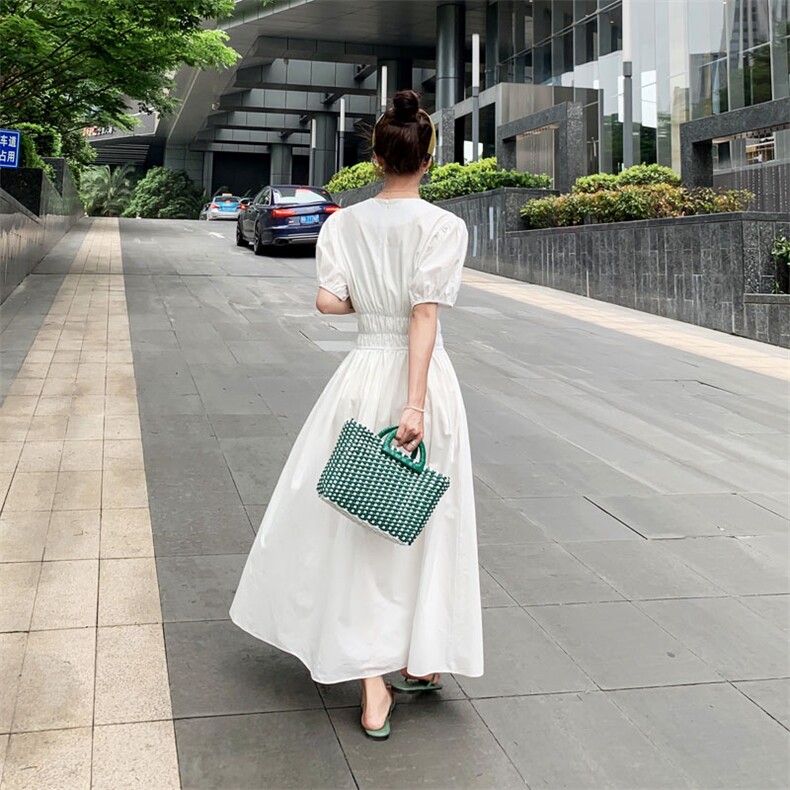 已出货2020夏季新款白色长裙（原8605）225-1923（）,女装连衣裙,浙宝225