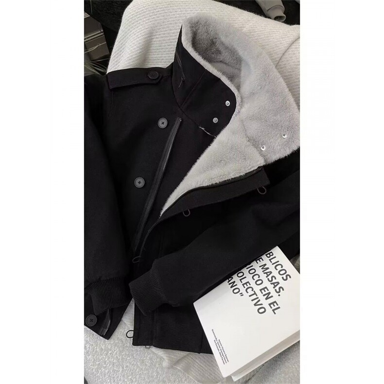冬季座山雕美式复古工装毛领保暖短款夹克棉服男M157-P168(网图,男装夹克,电商B267