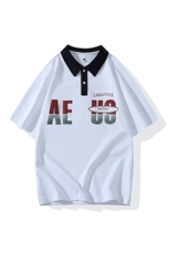 25065-特P40夏季休闲时尚T恤男短袖打底衫学生宽松翻领短袖POLO衫，男装T恤，电商D310B