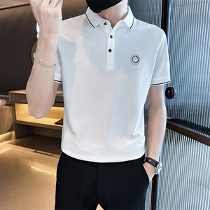 工艺款2026夏季短袖T恤翻领Polo衫高品质潮流上衣T0269-P55图片