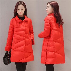 修身 显瘦 中长款 简约 百搭 羽绒服 2020年冬季 长袖 拉链图片