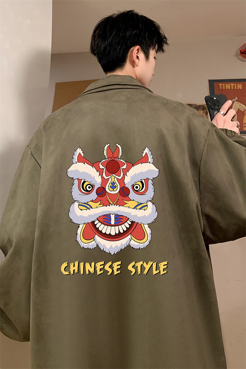 麂皮绒夹克男大码立领褂子外套JK85185-P68加绒款-P78,男装夹克,电商A040