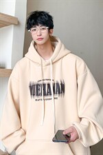 抖音供货、复合360克现货字母印花连帽卫衣宽松D223A-WY2213-P50，男装卫衣，电商019-1