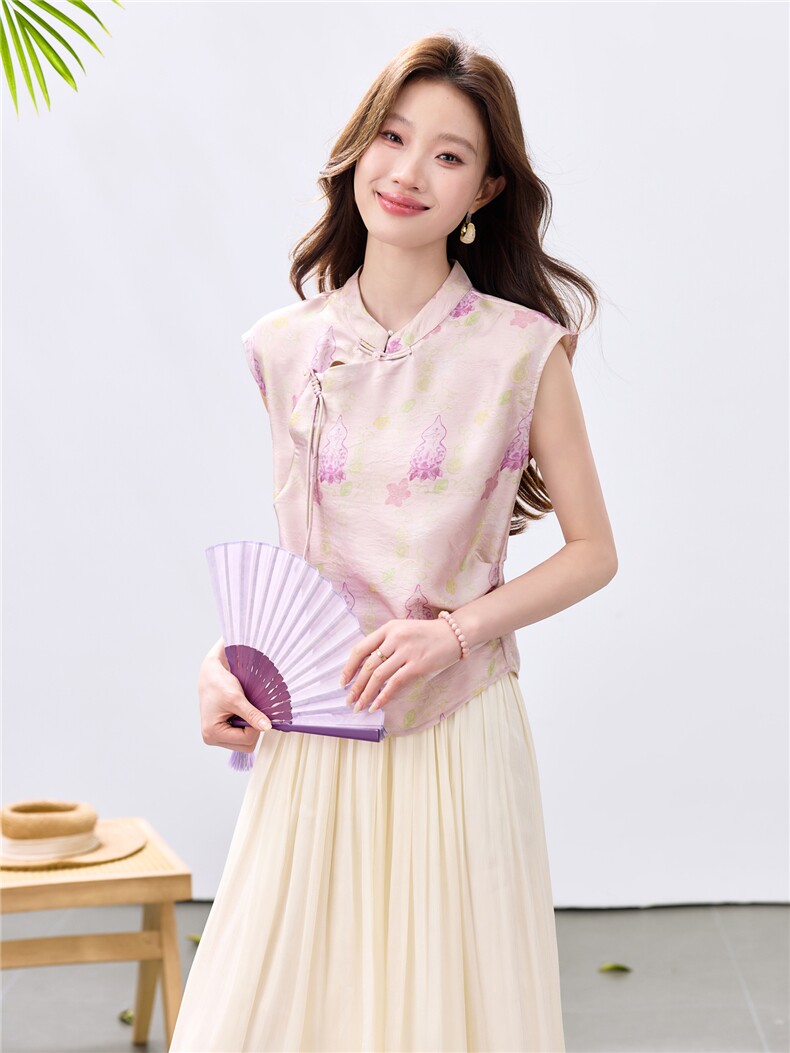 现货新品2026夏装中古风舒适亲肤两件套夏季女,女装套装/套裙,木子恋