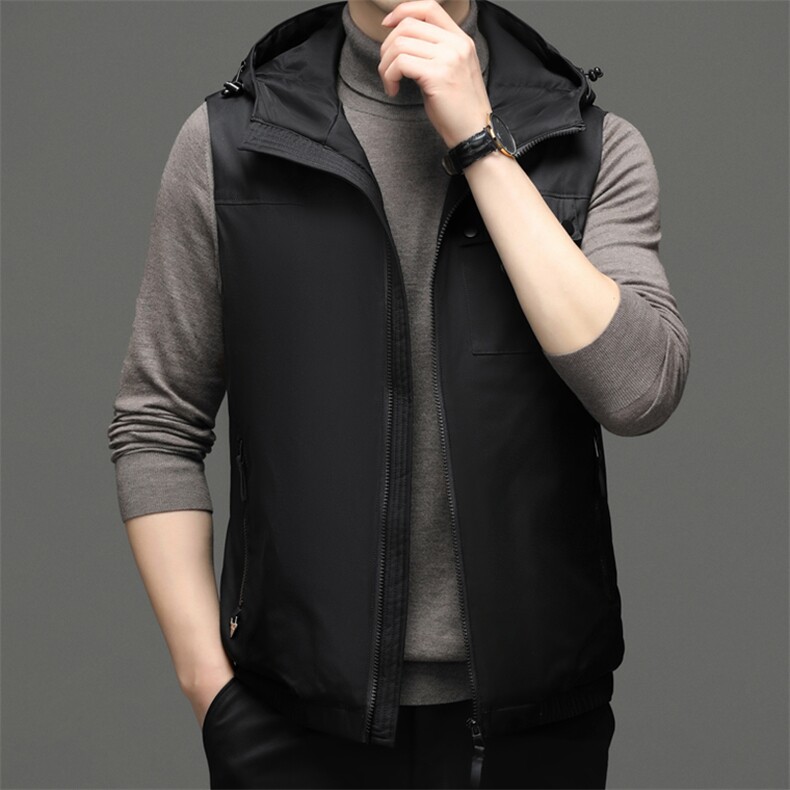 CSMJ73391钱塘2020-2冬季厚款有帽时尚休闲潮流中年男士马甲P165,男装背心/马甲,钱塘207-2
