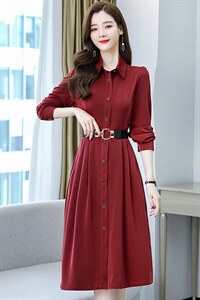 淑女长袖中长款2022年秋季时尚气质百搭优雅韩版潮流图片