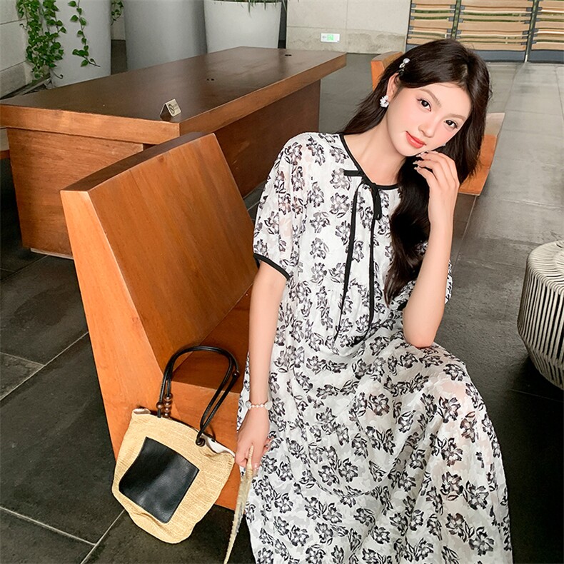 新款，碎花连衣裙B081-4718-P125-K188,女装连衣裙,浙宝276（原081）