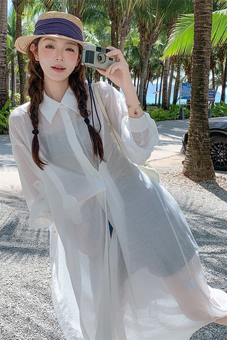2C085-Q090P125长款防晒衣风衣超博外套K1885天出货,女装风衣,2C085