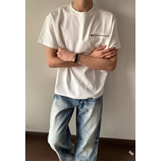 短袖男款夏季cleanfit潮牌小领口t恤高级感小众拉链半袖TB18，男装T恤，星座1116A（原606A-3）