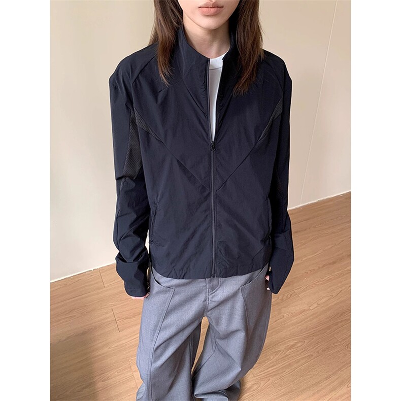 春夏款高品质冰感速干防晒服休闲户外运动外套透气弹力机能风夹克,男装防晒衣,电商A486