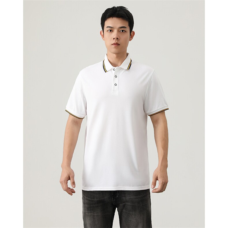 P001短袖男夏新撞色领潮流半袖冰丝休闲透气高级翻领polo衫T恤衫，男装Polo衫，星座115A-3