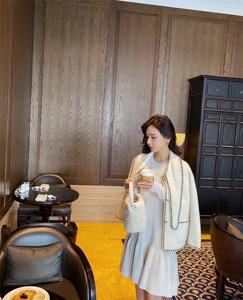 新款兔耳朵水晶貂外套，黑白两个色，有质感，其它，CHERRY·印