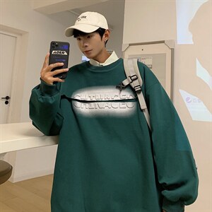 2025秋装新品 钢印卫衣情侣卫衣假两件外套宽松上衣G1022 P65 男图片
