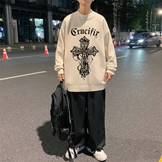 半高领毛衣男士大码针织衫男毛线衣男M18268-P45加绒款-P65，男装针织衫/毛衣，电商A040