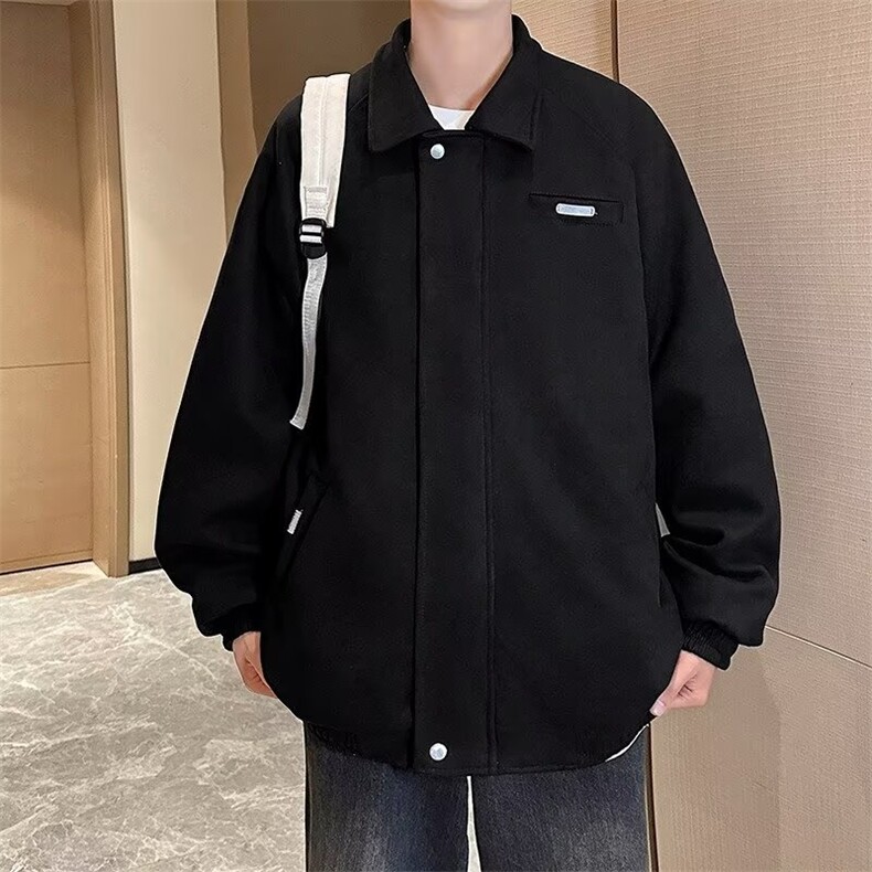 wassuphappy麂皮绒外套男士春秋季美式复古潮牌痞帅休闲翻领夹克,男装夹克,星座218-1（原230）