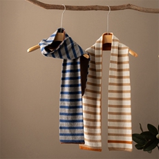 2025年秋季时尚百搭通勤简约休闲条纹双层披肩，围巾，江帆羊绒