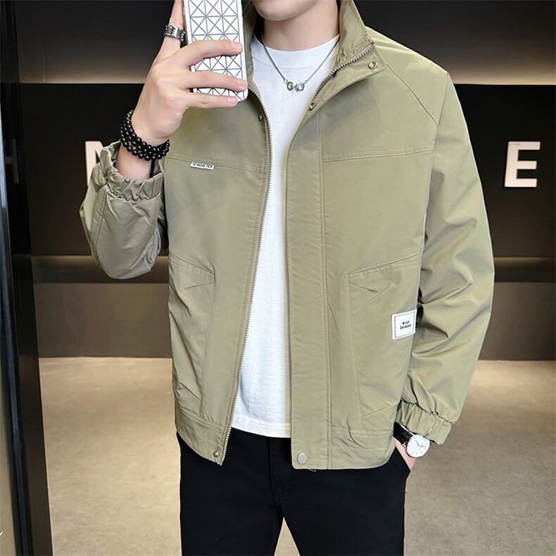 JK407-P80男士外套春秋季2026新款休闲青年夹克衫男装立领上衣,男装夹克,星座507A（原星座306B-2）