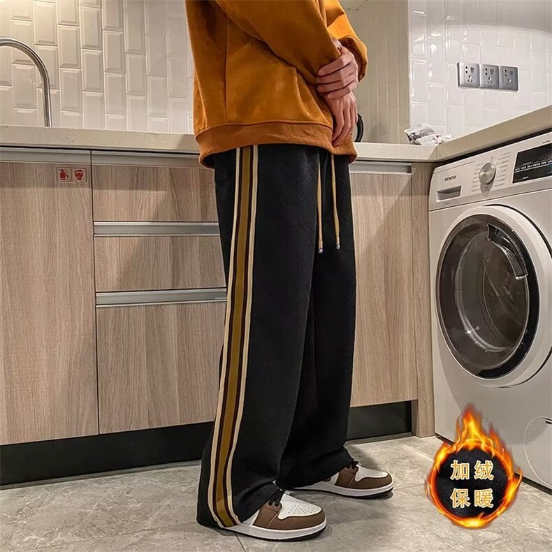 男秋季新款港风加绒加厚休闲裤G3309P38,男装休闲裤,星座1116-2