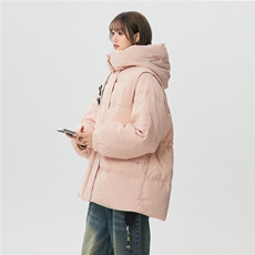 A337-Y001-P200冬季米白色连帽白鸭绒羽绒服控315，男装羽绒服，电商A337