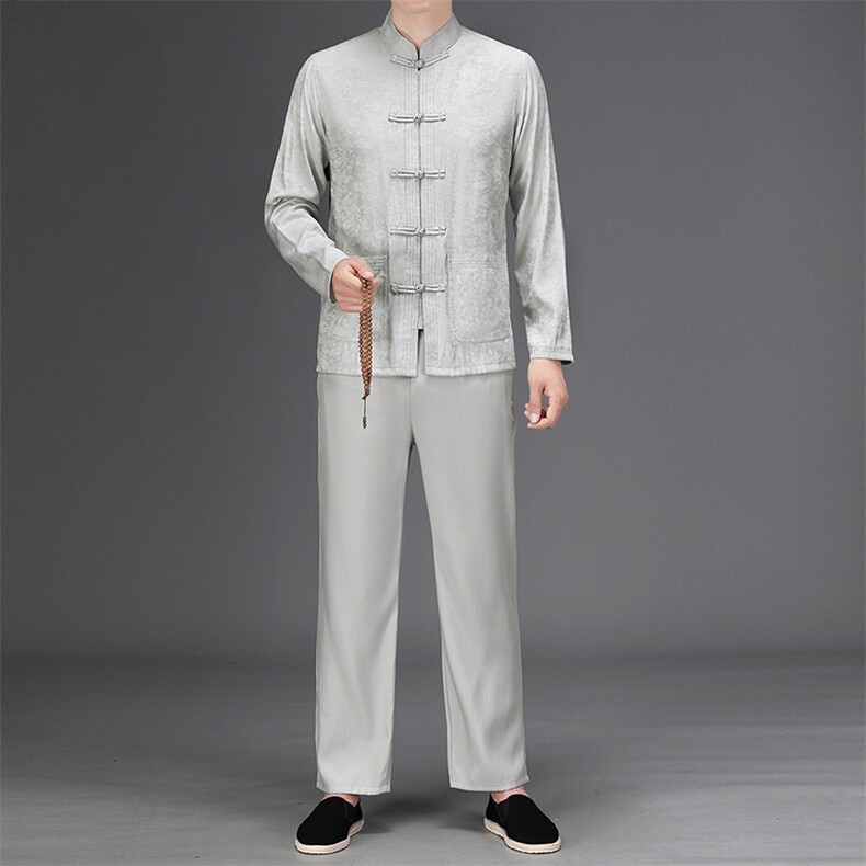 DH009-2209钱塘2020-2春季新建男士薄款套装风唐装两件套P107,男装民族服装,钱塘207-2