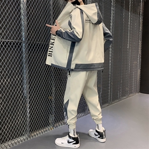 现货工装外套男装休闲运动套装男士夹克韩版潮流衣服D03图片